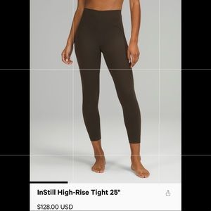 NWOT Lululemon InStill HR Tight 25" Grey Size 2